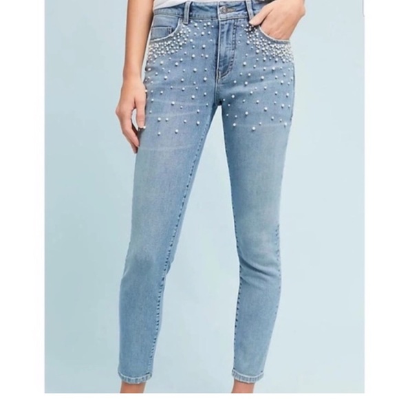 Pilcro and the Letterpress Script Pearl High Rise Skinny Jeans - Picture 2 of 13